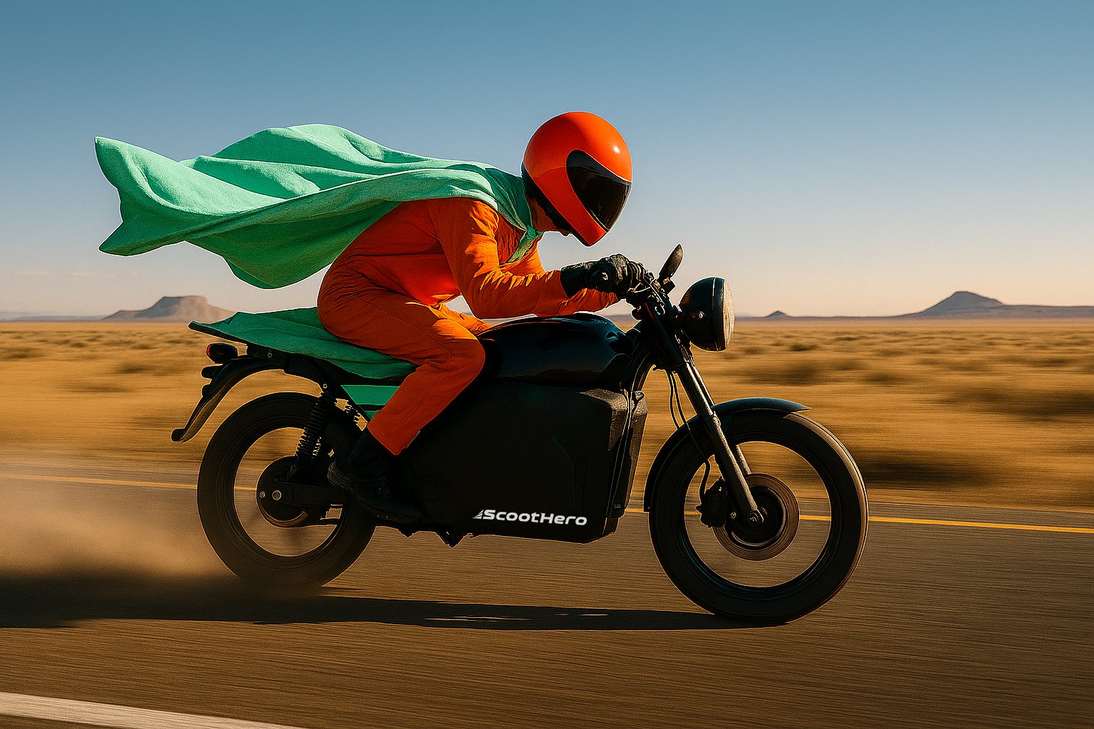 ScootHero electric delivery bike on the road in Cape Town